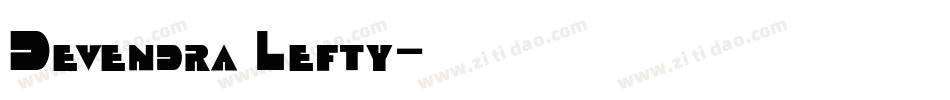 Devendra Lefty字体转换